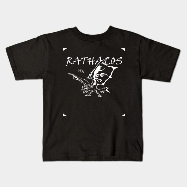 Rathalos Stile White Kids T-Shirt by Milekor